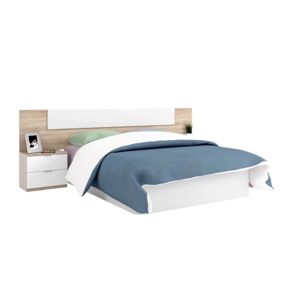 Tête De Lit Avec Table De Nuits Intégrées