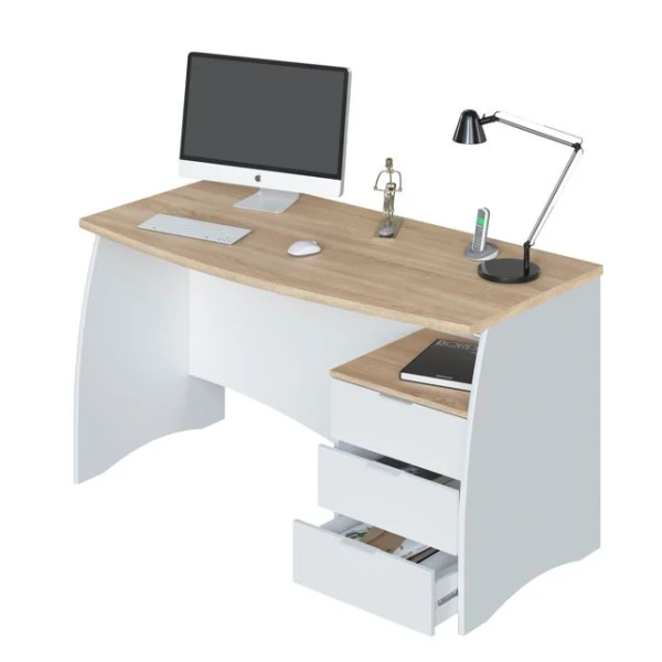 Bureau Avec Bloc Trois Tiroirs
