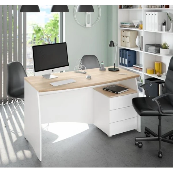 Bureau Avec Bloc Trois Tiroirs