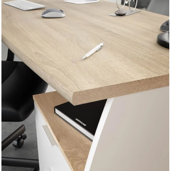 Bureau Avec Bloc Trois Tiroirs