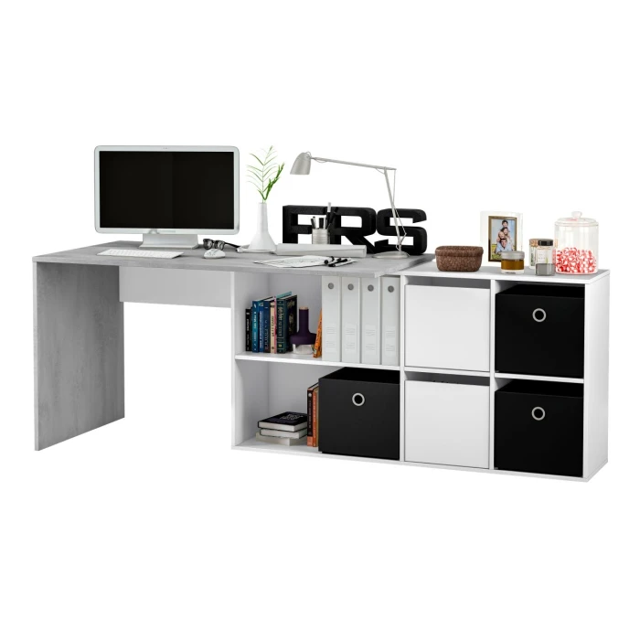 Bureau Réversible Avec Niches De Rangement