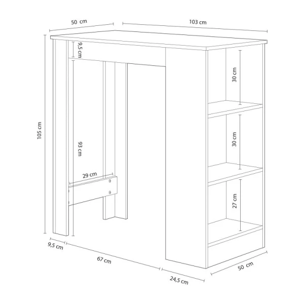 Table De Cuisine Mange-Debout