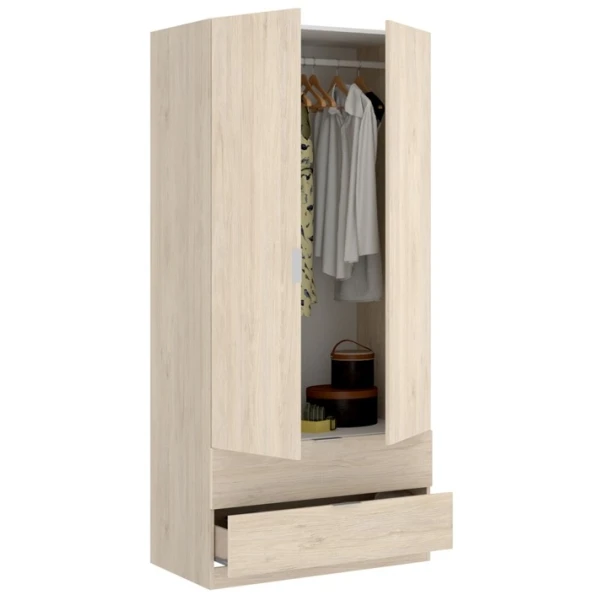 Armoire 2 portes avec 2 tiroirs Lincoln
