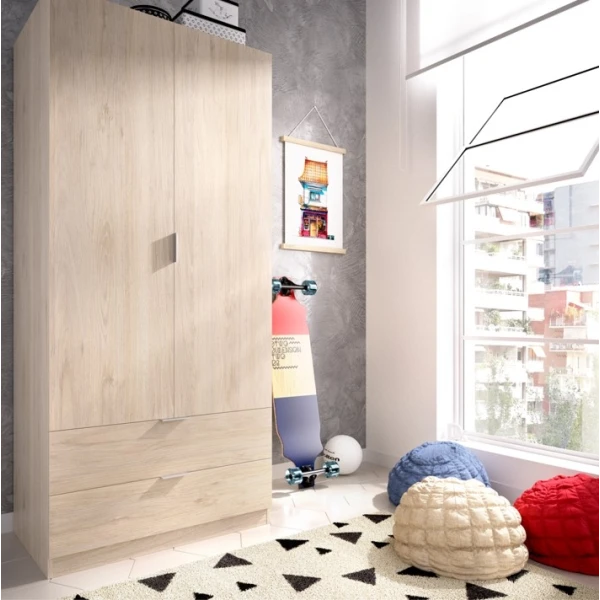 Armoire 2 portes avec 2 tiroirs Lincoln