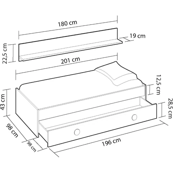 Lit Adolescent Avec Tiroir