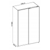 ARMARIO PUERTAS CORREDERAS 120 CM ARMU