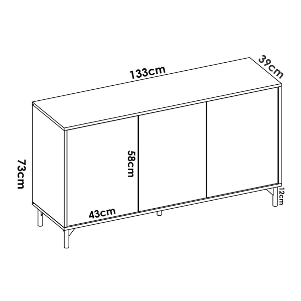 APARADOR 3 PUERTAS JASON