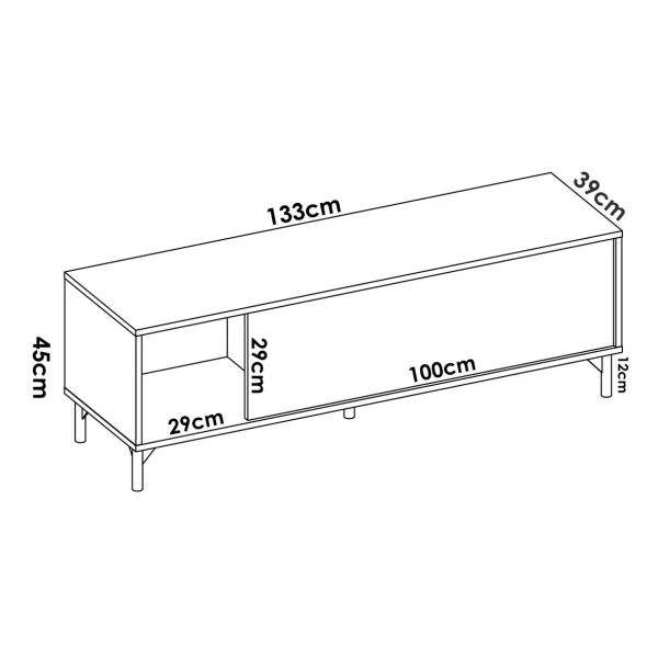 MUEBLE  TV CON PUERTA ABATIBLE JASON