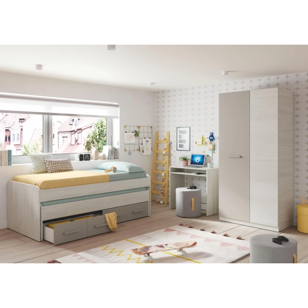 CAMA NIDO CON CAJONES INFERIORES DELMOS