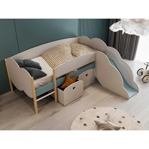 CAMA INFANTIL CON TOBOGAN KUMI