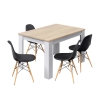 Table à manger en chêne / blanc
