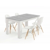 Table à manger blanc / ciment
