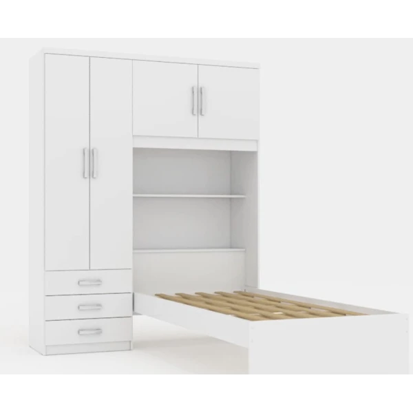 Lit avec matelas et armoire