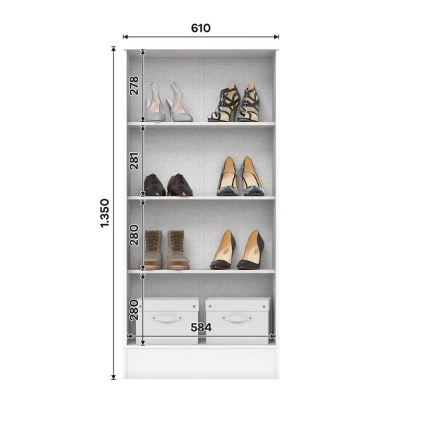 Armoire avec étagères