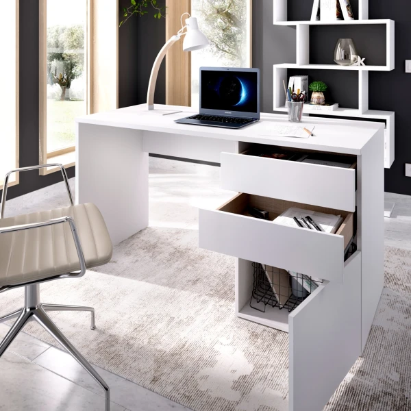 bureau avec tiroirs et porte