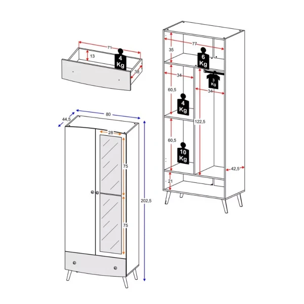 Armoire enfant 80 cm