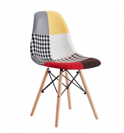 Chaise nordique patchwork