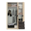 ARMOIRE 3 PORTES 3 TIROIRS NINE