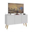 MEUBLE TV RÉTRO 3 PORTES BLANC KALOS