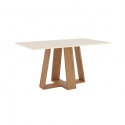 TABLE 160X90 BICOLORE AVEC PIEDS BOIS CARLOTTA