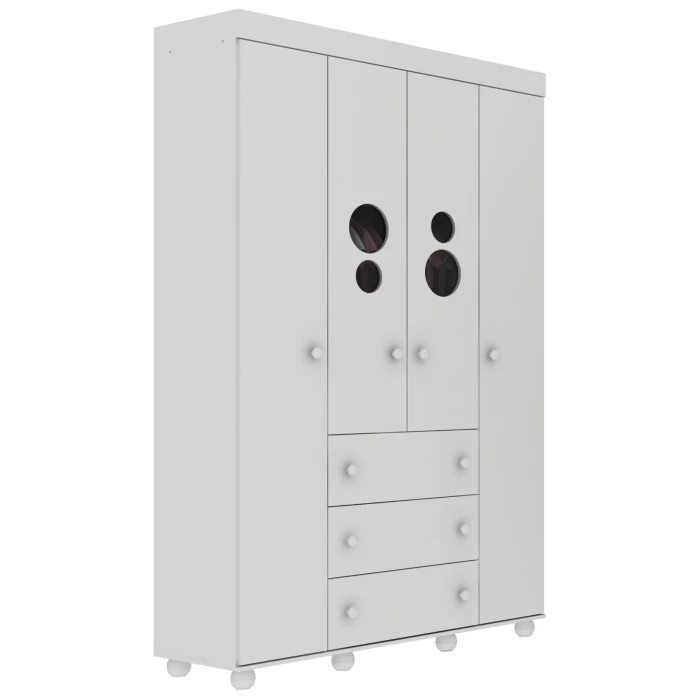 Armoire blanche BUBBLES dans une chambre de bébé, ensemble décoratif moderne