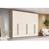 Armoire Sirius 6 portes dans pièce décorée avec portes crème brillantes – Vicawu