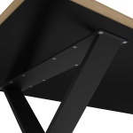 Table de Salle à Manger Industrielle avec Pieds Métalliques Cross Vicawu