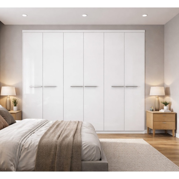 Armoire-dressing 6 portes de 202 x 47 x 217 cm