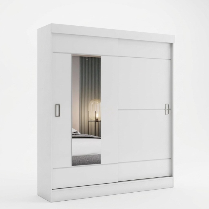 Armoire blanche portes coulissantes