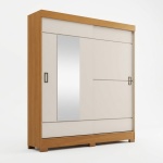 Armoire à portes coulissantes avec miroir et tiroirs. 163 x 48,5 x 200 cm
