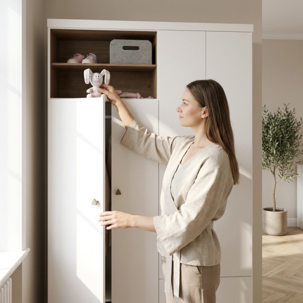 Armoire enfant Gamil Vicawu avec rangement pratique et design moderne pour chambre enfant