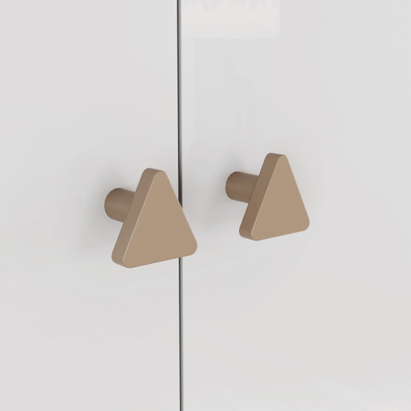 Armoire enfant Gamil Vicawu avec poignées triangulaires élégantes au style minimaliste